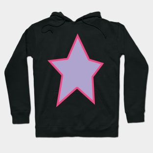 Lavender Star Pink Out Line Graphic Hoodie